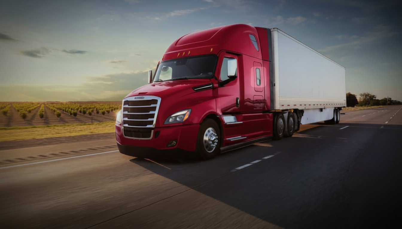 road freight truck in United state